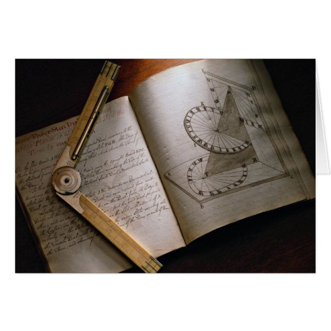 Victoriaans architect's rekenhandleiding en liniaa (Voorkant Horizontaal)