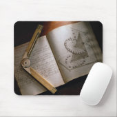 Victoriaans architect's rekenhandleiding en liniaa muismat (Met muis)