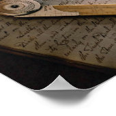 Victoriaans architect's rekenhandleiding en liniaa poster (Hoek)