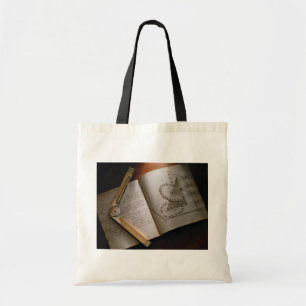 Victoriaans architect's rekenhandleiding en liniaa tote bag