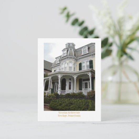 Victoriaans architectuur briefkaart (Staand voorkant)