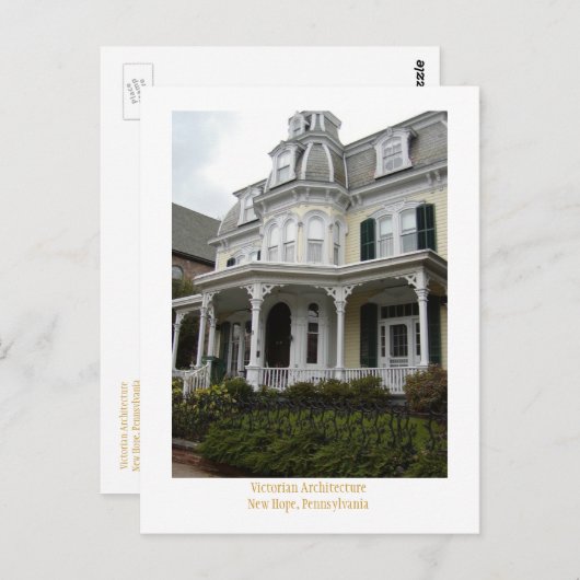 Victoriaans architectuur briefkaart (Voorkant / Achterkant)