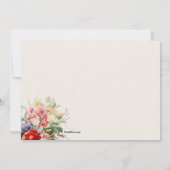 Victoriaans arrangement banketdiner kaart (Achterkant)