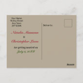 , Victoriaans, Art Deco, Red Rose, Night Sky Briefkaart (Achterkant)