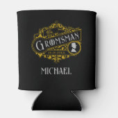  Victoriaans Art Elegant Zwart Groomsmen Gift Blikjeskoeler (Achterkant)