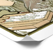 Victoriaans Art Nouveau Alphonse Mucha Perfume Ad Poster (Hoek)