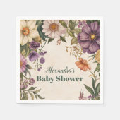 Victoriaans Art Nouveau Baby shower Baby shower Servet (Voorkant)
