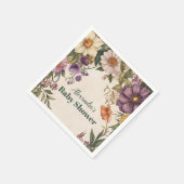 Victoriaans Art Nouveau Baby shower Baby shower Servet (Hoek)