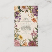 Victoriaans Art Nouveau Baby shower Boeken voor Ba Informatiekaartje (Voorkant)