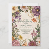 Victoriaans Art Nouveau Baby shower Kaart (Voorkant)