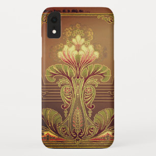 Victoriaans art nouveau floral frieze elegant brui Case-Mate iPhone case