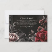 Victoriaans Art Nouveau Floral Wedding Bedankkaart (Voorkant)