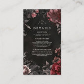 Victoriaans Art Nouveau Floral Wedding Informatiekaartje (Voorkant)