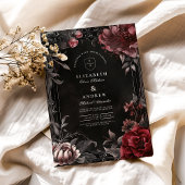 Victoriaans Art Nouveau Floral Wedding Kaart