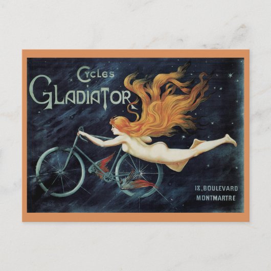  Victoriaans Art Nouveau, Gladiator-cycli Briefkaart (Voorkant)