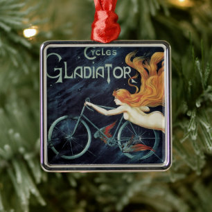  Victoriaans Art Nouveau, Gladiator-cycli Metalen Ornament