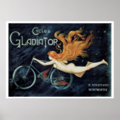  Victoriaans Art Nouveau, Gladiator-cycli Poster (Voorkant)