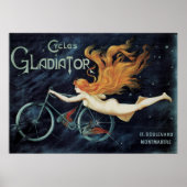  Victoriaans Art Nouveau, Gladiator-cycli Poster (Voorkant)
