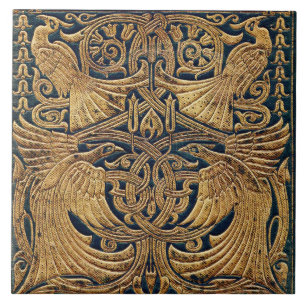 Victoriaans Art Nouveau Peacock Book Hoesje Tegeltje