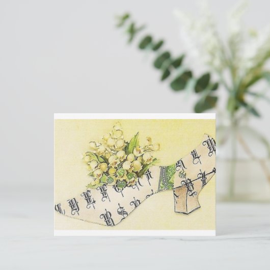  Victoriaans Asassy Cinderella Slipper Briefkaart (Staand voorkant)