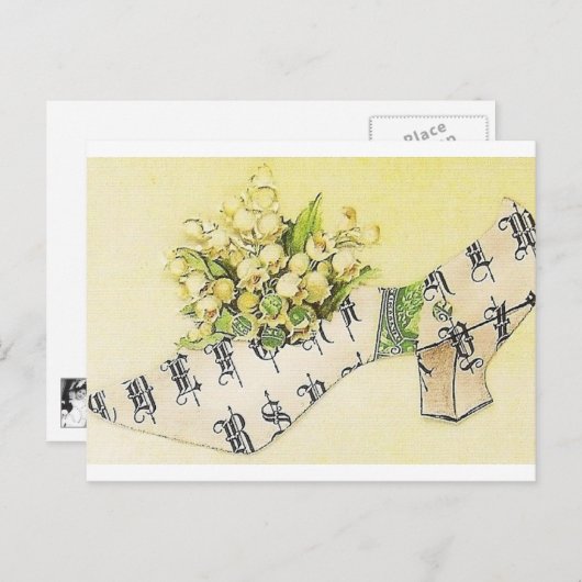  Victoriaans Asassy Cinderella Slipper Briefkaart (Voorkant / Achterkant)