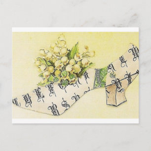 Victoriaans Asassy Cinderella Slipper Briefkaart