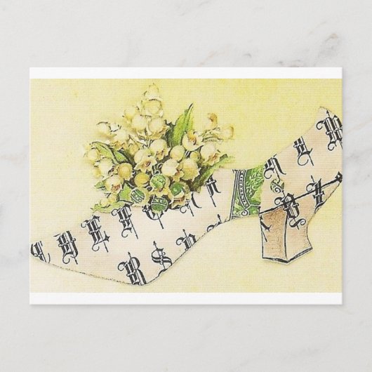  Victoriaans Asassy Cinderella Slipper Briefkaart (Voorkant)