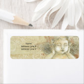 Victoriaans Baby Angel-label retouradres Etiket (Insitu)