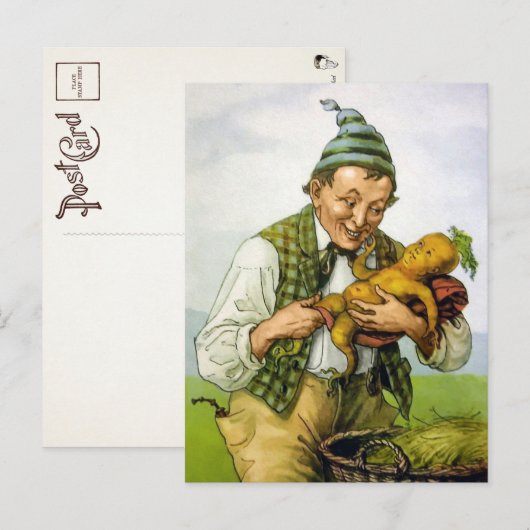 Victoriaans Baby Briefkaart (Voorkant / Achterkant)