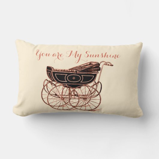 Victoriaans Baby Buggy Nursery Kussen (Voorkant)