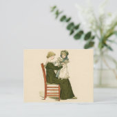 Victoriaans Baby Greenaway-moeder Briefkaart (Staand voorkant)