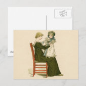 Victoriaans Baby Greenaway-moeder Briefkaart (Voorkant / Achterkant)