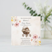 Victoriaans Baby Hedgehog Wildflower Baby shower (Staand voorkant)