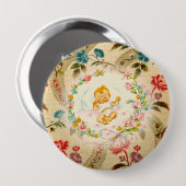 Victoriaans Baby Ronde Button 4,0 Cm (Voorkant /achterkant)