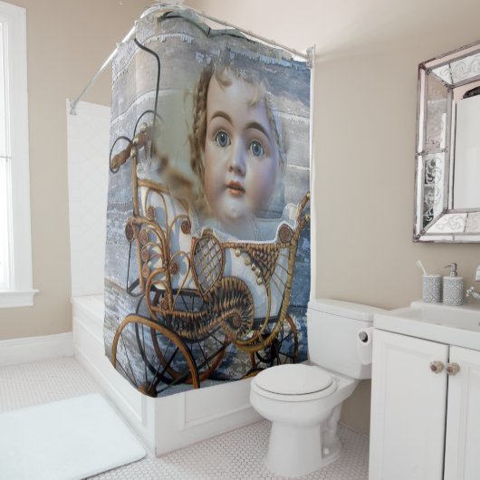 Victoriaans Baby shower gordijn (In situ)