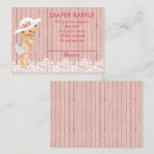  Victoriaans Baby shower Raffle Insert Informatiekaartje (Voorkant / Achterkant)