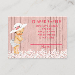  Victoriaans Baby shower Raffle Insert Informatiekaartje