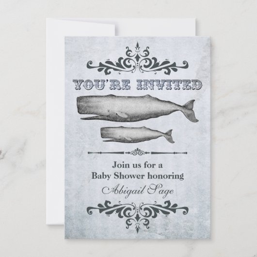  Victoriaans Baby shower voor walvisstrand Kaart (Voorkant)