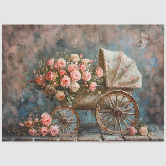 Victoriaans Baby-vervoer Tissuepapier (Voorkant)