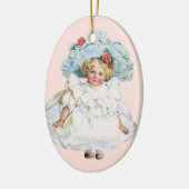 Victoriaans babymeisje Doll, Pet Pasen Keramisch Ornament (Links)