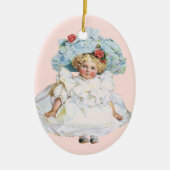 Victoriaans babymeisje Doll, Pet Pasen Keramisch Ornament (Voorkant)