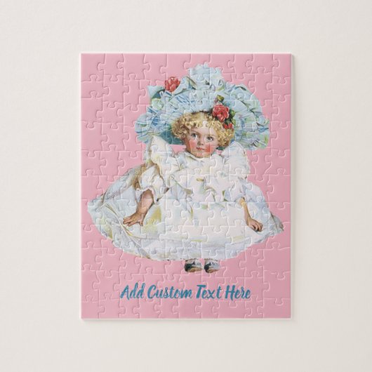  Victoriaans babymeisje Doll, Pet Pasen Legpuzzel (Verticaal)