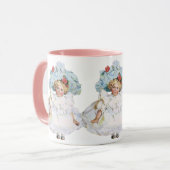  Victoriaans babymeisje Doll, Pet Pasen Mok (Voorkant links)