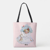 Victoriaans babymeisje Doll, Pet Pasen Tote Bag (Achterkant)