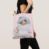  Victoriaans babymeisje Doll, Pet Pasen Tote Bag (Dichtbij)