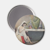 Victoriaans badbad voor vrouwen magneet (Voorkant / Achterkant)
