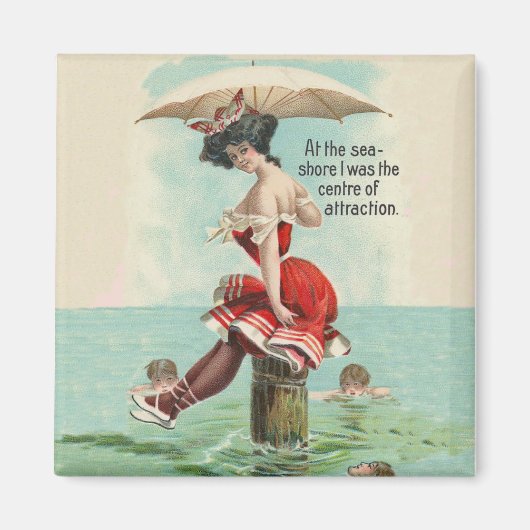 Victoriaans badende schoonheidsmagneet magneet (Voorkant)