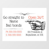 Victoriaans Bail bonds business komt uit de gevang Raamsticker (Vel)