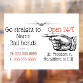 Victoriaans Bail bonds business komt uit de gevang Raamsticker (Vel 2)