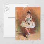 Victoriaans ballerina (1890) briefkaart (Voorkant / Achterkant)